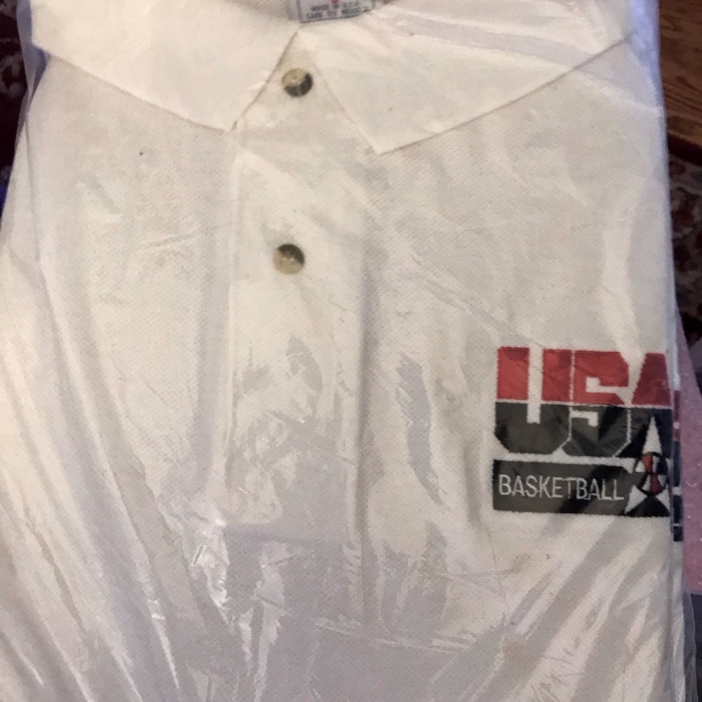 USA olympic basketball golf shirts large never worn